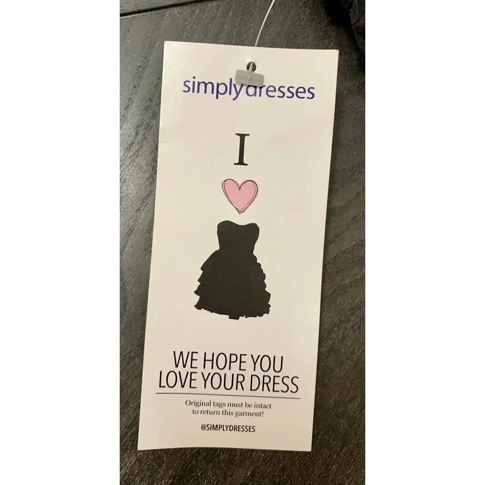 New Promgirl Simply Dresses Black Sparkly Cocktail Dress With Sequins NWT Small - Picture 4 of 9